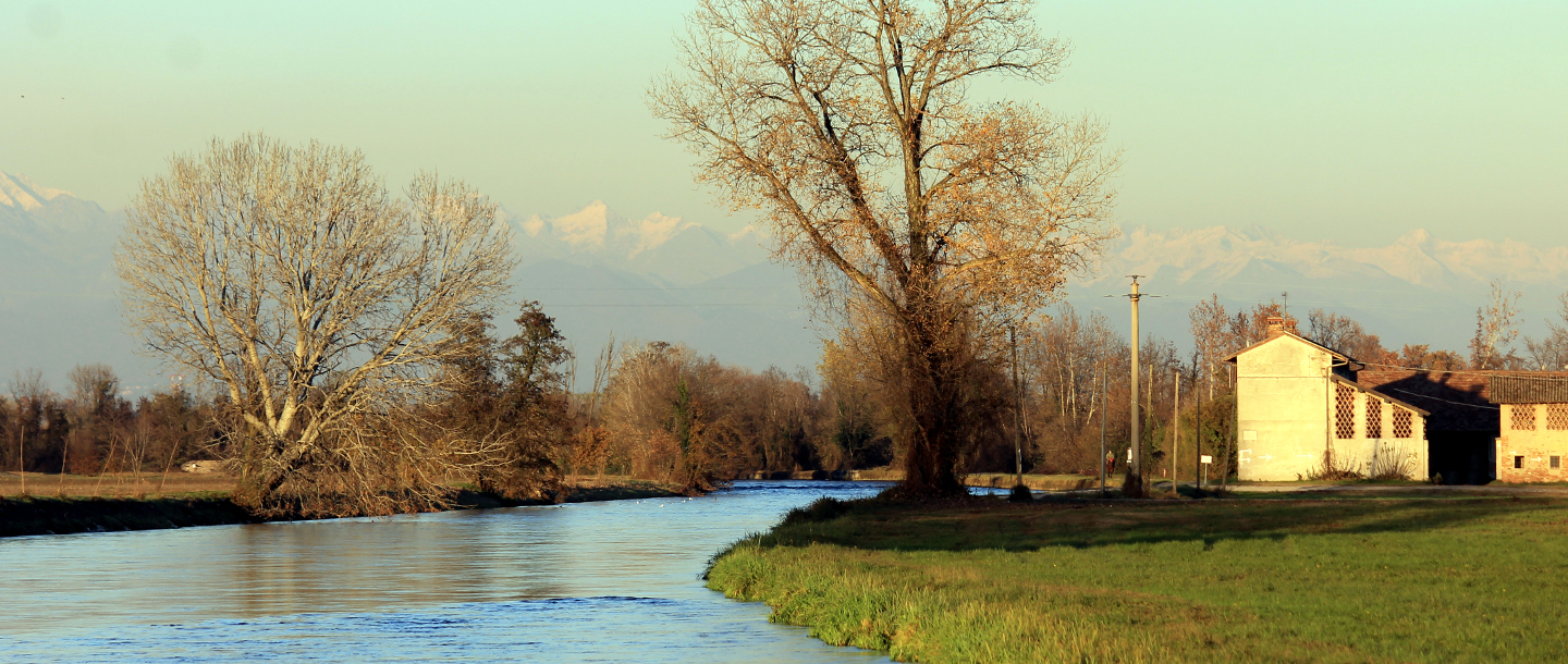 Die Rückseite des Flusses Adda, von Cassano D'Adda bis Lodi