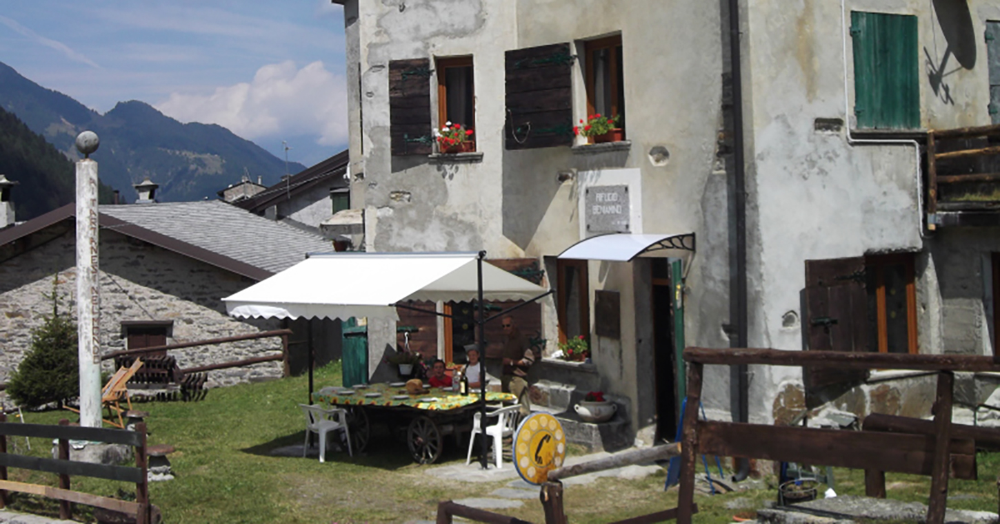 At the Foot of Alpe Arale the Pirate and Beniamino Refuges