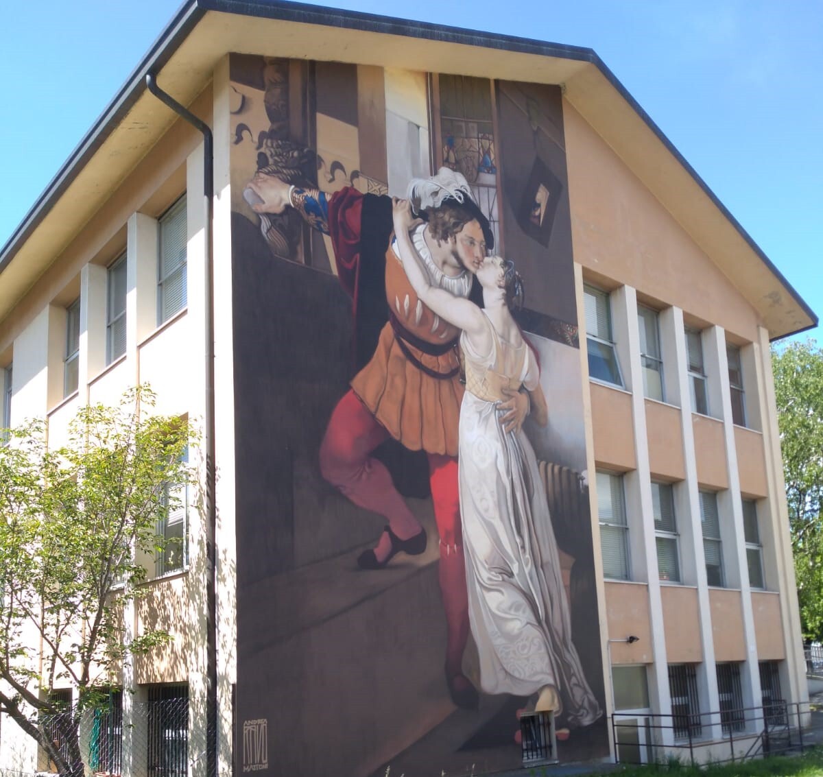 Murales "L'ultimo bacio di Romeo e Giulietta"