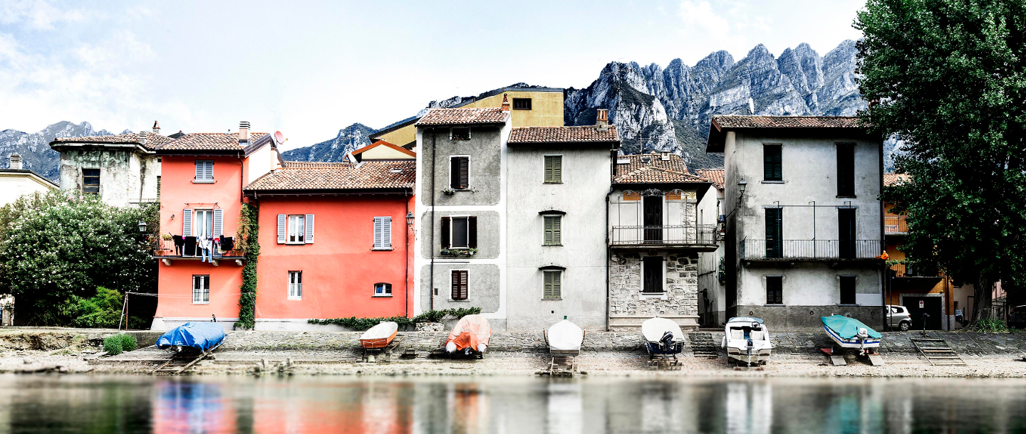 Scorcio di Pescarenico, villaggio dei pescatori a Lecco.