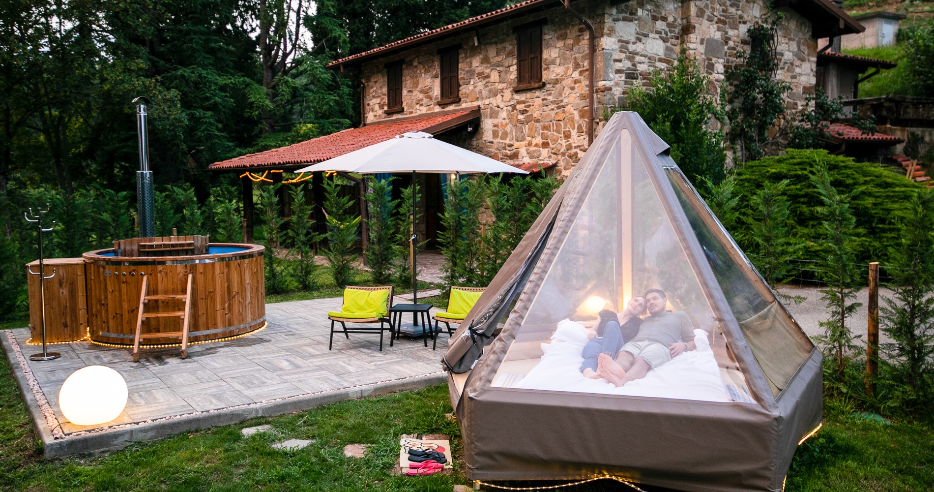 Exphera Voyager - Tepee indiano, Tinozza e Chalet