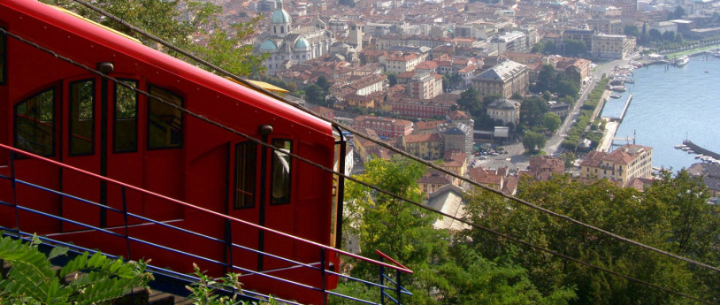 Up and down on a funicular: the panorama seen from the sky