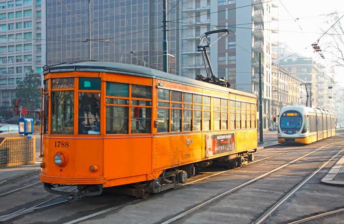 Trams in Milan