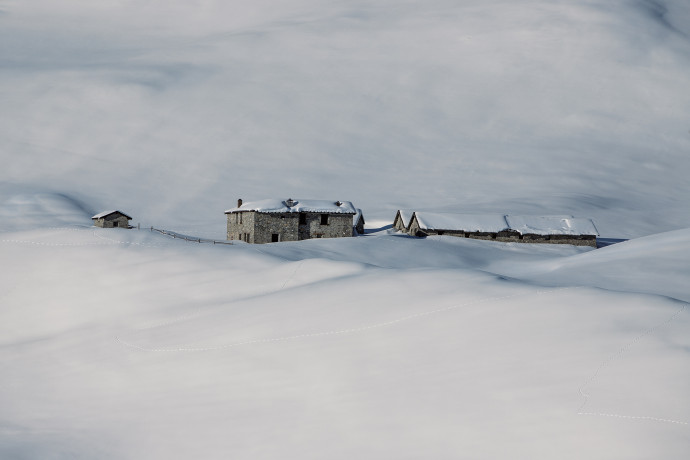 Al Passo dell'Asino immersi nella neve