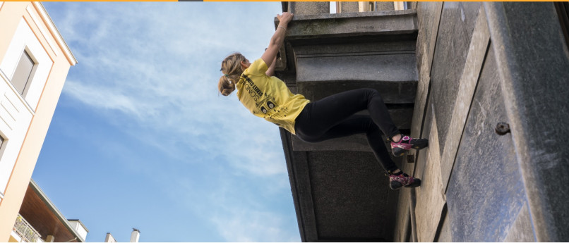 Sondrio street climbing Sondrio street climbing