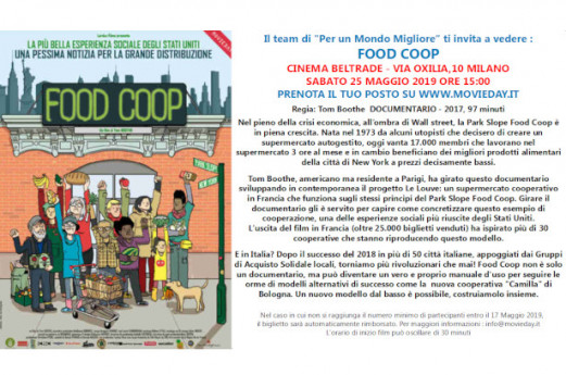 Food Coop 25 Maggio 2019 Food Coop 25 Maggio 2019