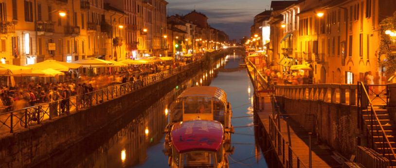 Navigazione_Naviglio Grande in notturna Navigazione_Naviglio Grande in notturna