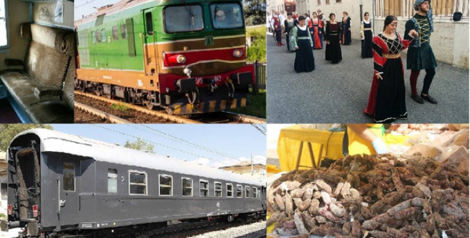 Treno storico diesel Milano-Pavia-Mortara a Sagra del Salame di Oca
