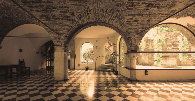 Interno delle terme di Trescore