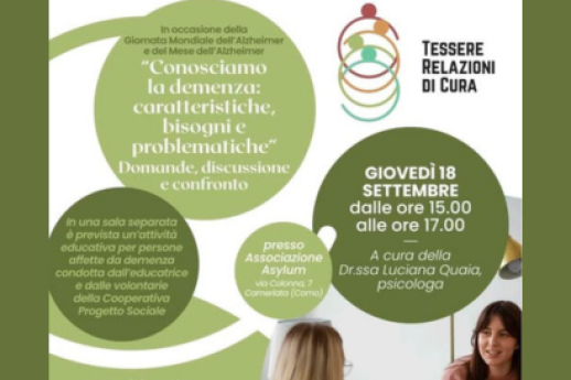 Conosciamo la demenza: caratteristiche, bisogni e problematiche Conosciamo la demenza: caratteristiche, bisogni e problematiche