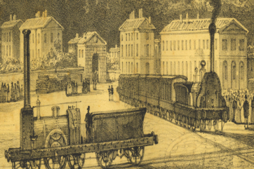 Il treno nelle carte antiche