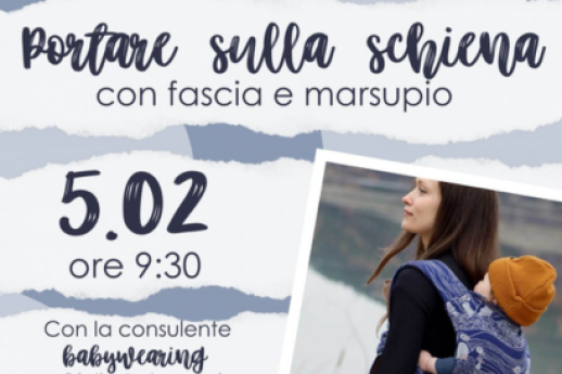 Portare sulla schiena con fascia e marsupio