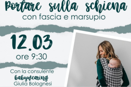 Portare sulla schiena con fascia e marsupio