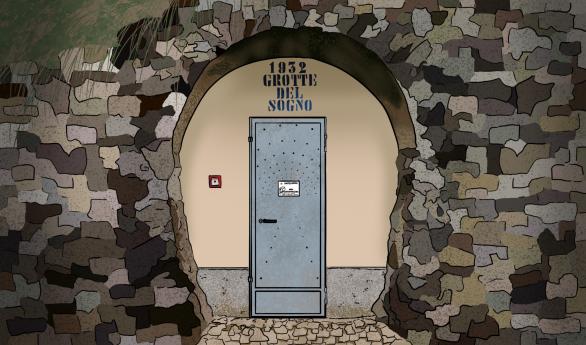 Disegno entrata grotte 