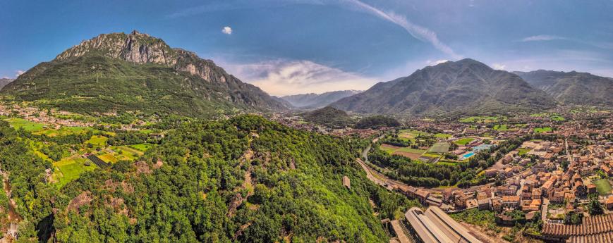 Panoramica delle montagne di Valle Camonica