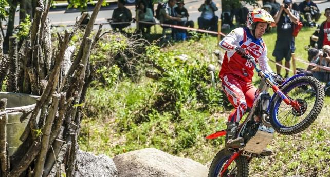 Matteo Grattarola durante un trial show