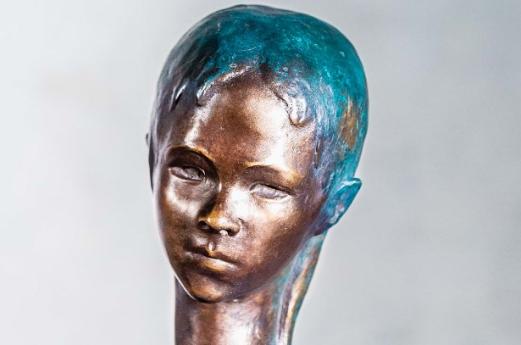Nenci, San Giovanninio, 1953, bronzo policromo Enzo Nenci, intimità spirituale