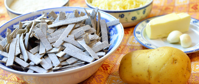 Typical Lombardy mountain dishes - Pizzoccheri Valtellina