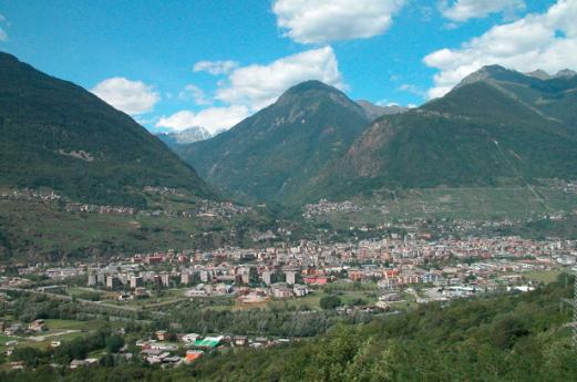 Las casas de piedra en Sondrio