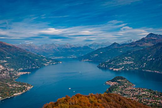 La vista sul Lario e la punta di Bellagio