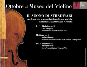 Ottobre al Museo del Violino - Il Suono di Stradivari - Audizioni strumenti collezioni storiche - Aurelia Macovei Ottobre al Museo del Violino - Il Suono di Stradivari - Audizioni strumenti collezioni storiche - Aurelia Macovei