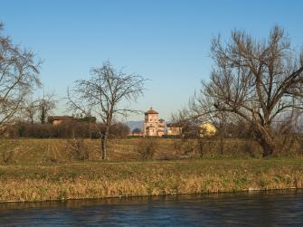 The oratory of St. Blaise in the green surroundings of the Rossate farmstead