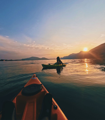 Tramonto in kayak