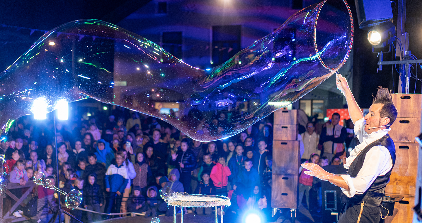 Notte Viola_Valdidentro_Show di bolle di sapone