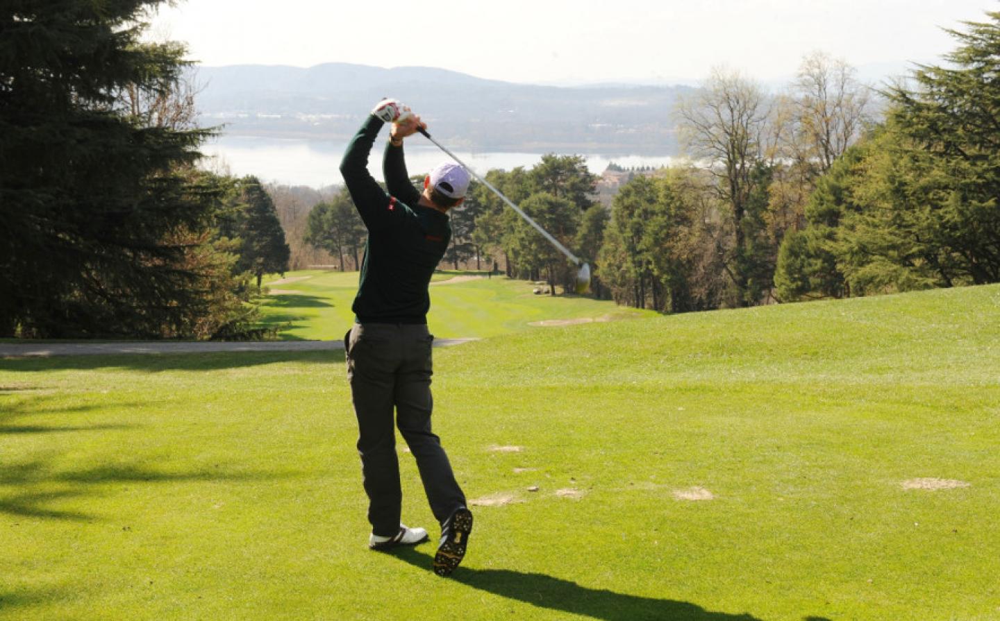 Golf: relaxing on the green