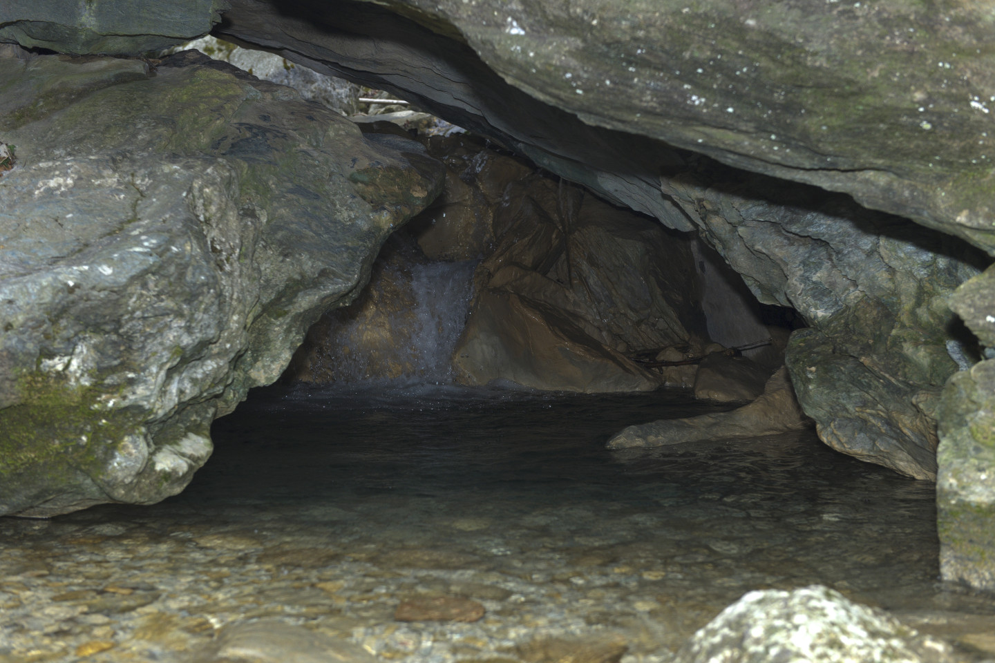 Polle d'acqua limpida nel torrente Ravella.