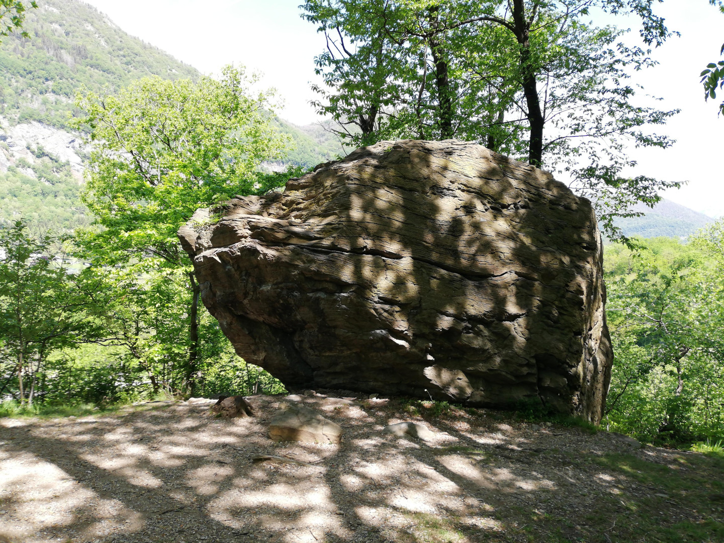 Il masso erratico denominato Sasso del Numero a Castelmarte.