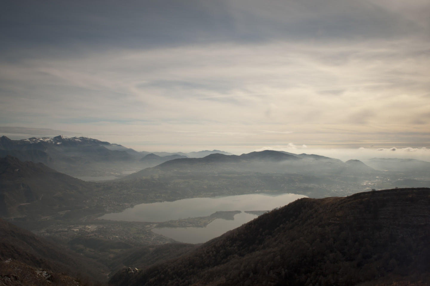 Vista sulla Brianza dal Monte Cornizzolo.