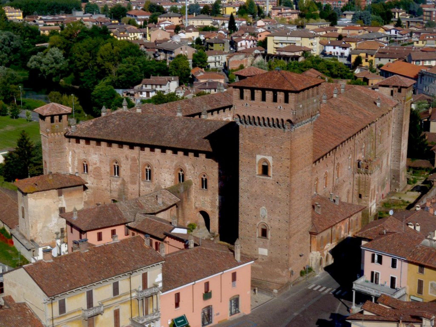 Castello Morando Bolognini vista dall'alto