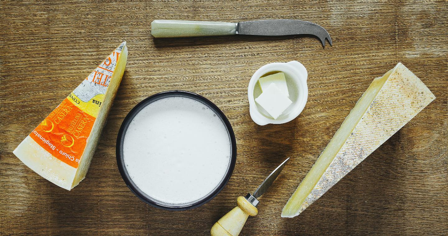 Tagliere di formaggi della Valtellina.