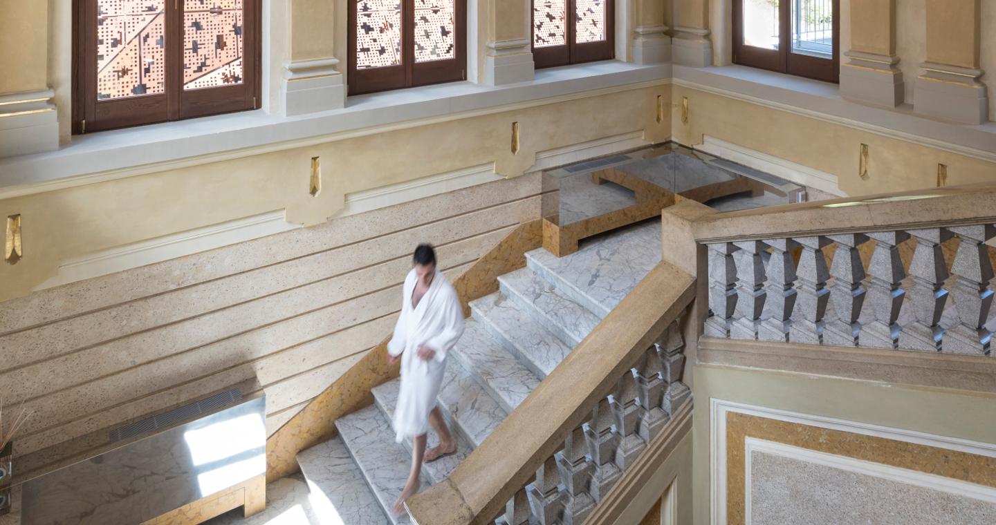 L’elegante centro termale di San Pellegrino, Bergamo.