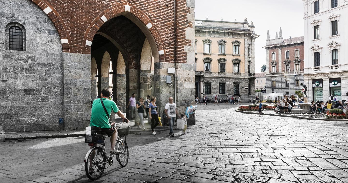 Uno scorcio del Palazzo dell’Arengario a Monza.