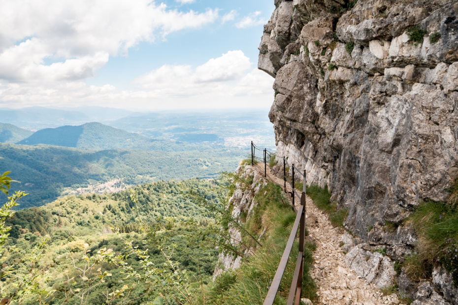 View of the landscape from a trail of Sacro Monte di Varese.