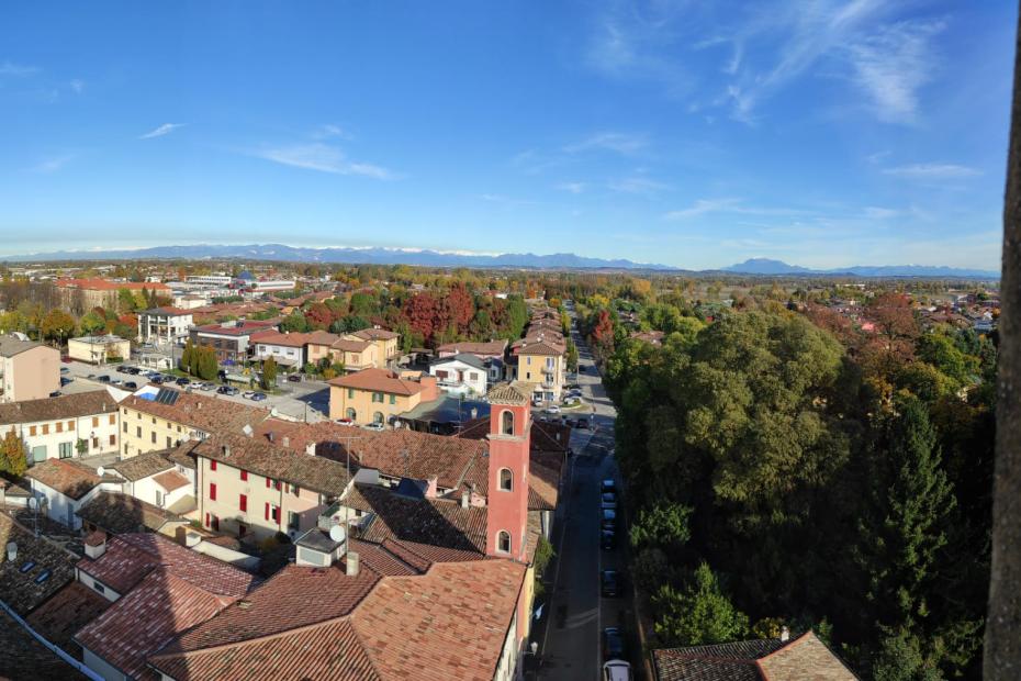 Veduta dalla Torre di Castelvecchio sull'Alto Mantovano