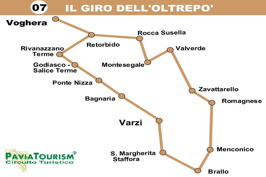 L’itinerario si svolge nelle zone collinari e montane dell’ Oltrepò Pavese. Partiamo da Voghera i cui primi insediamenti risalgono al Neolitico dovuti, probabilmente, al clima mite e alla presenza di corsi d'acqua....