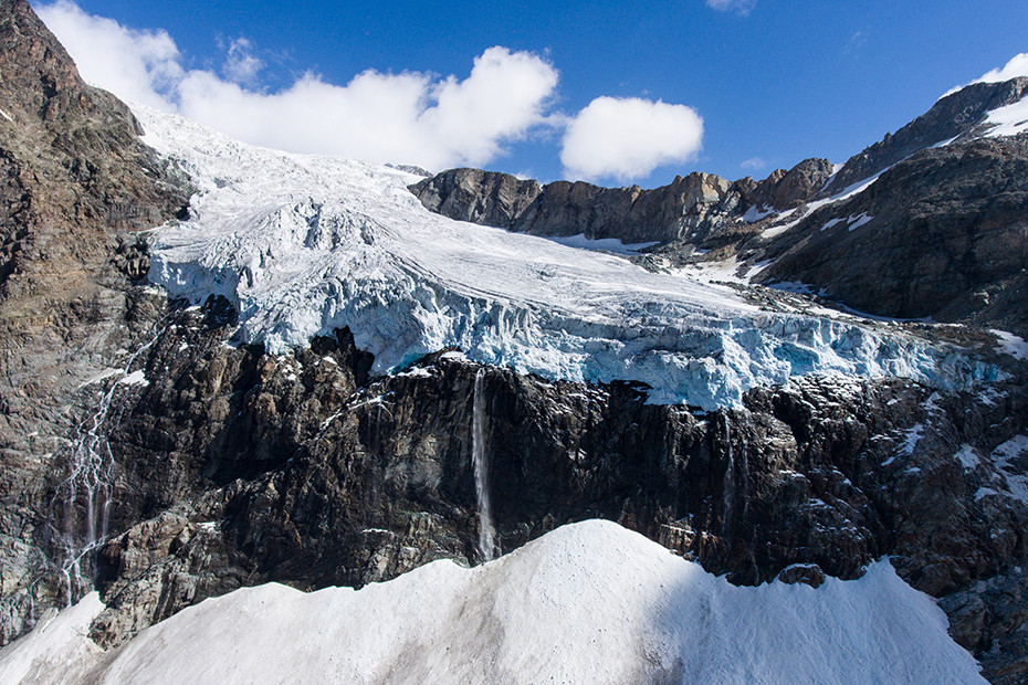 The Fellaria glacier, a spectacle of nature