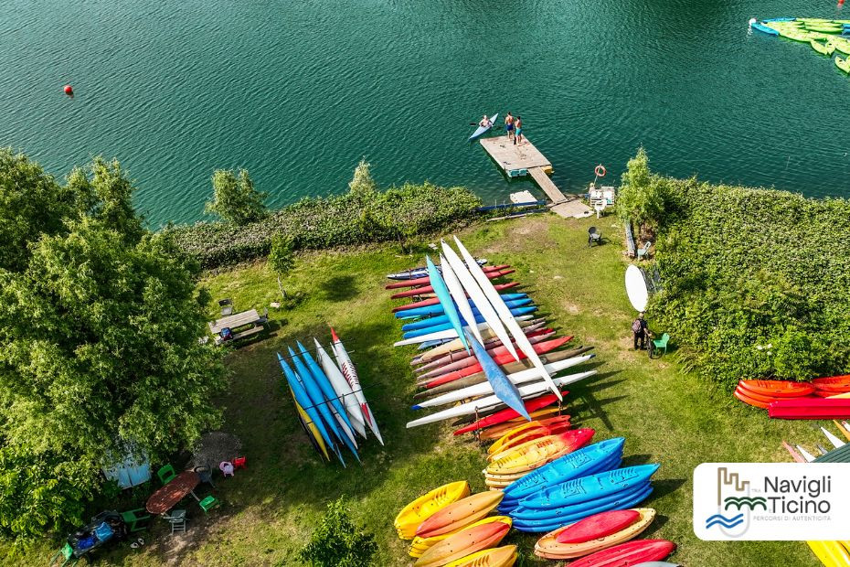 In canoa sul lago Mezzetta a Trezzano s/N