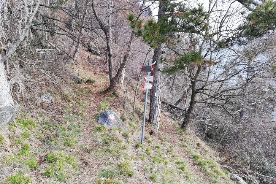 Indicazioni CAI verso il Monte Barzaghino