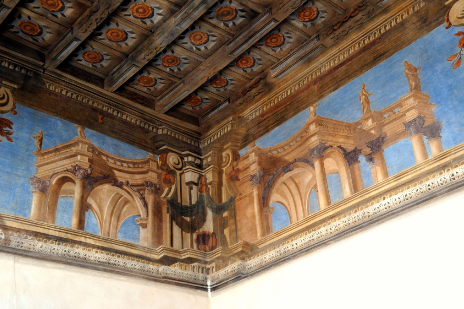 Affreschi salone, Palazzo Cittadini Stampa
