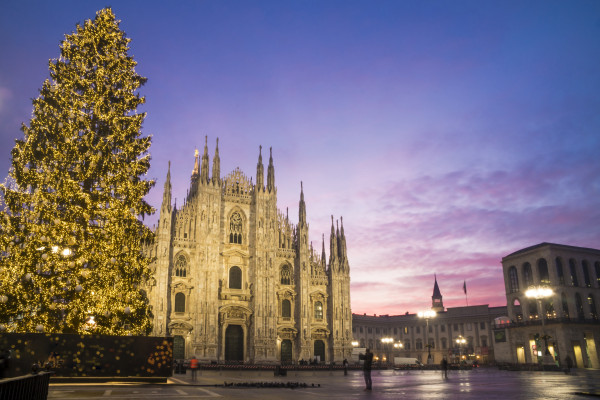 The Christmas Tree in Piazza Duomo in Milan
