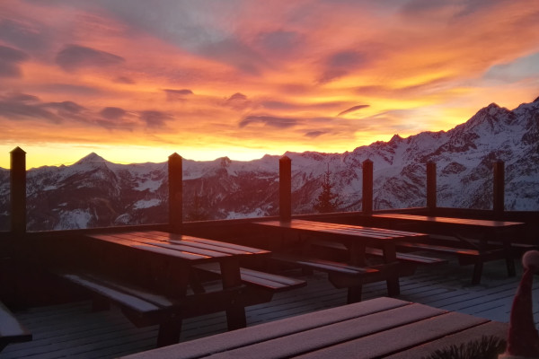 Tramonto dal rifugio Motta