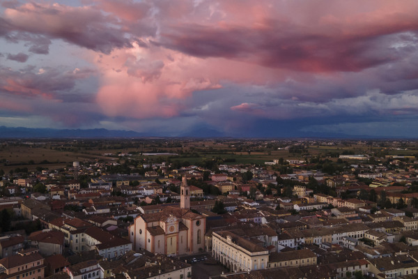 Asola - Veduta al tramonto