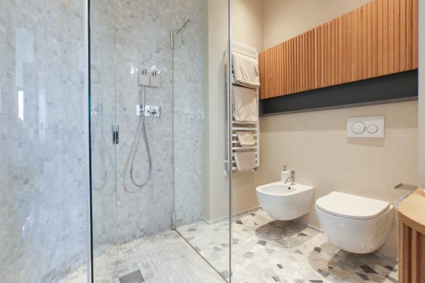 Two bathrooms with shower, in-unit washer and dryer