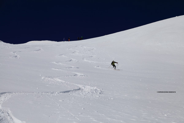 Discesa dalla cima di Vazzeda