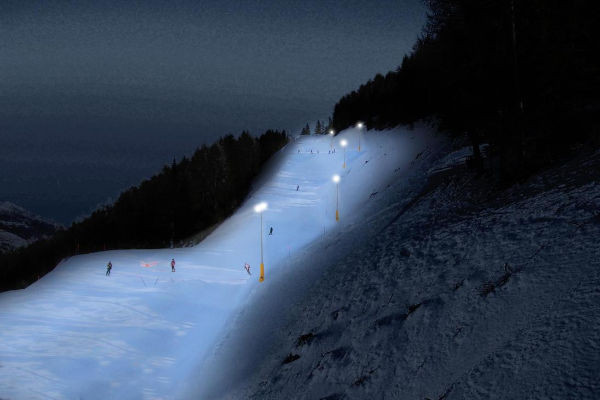 Aprica, pista Baradello di notte (ph: apricaonline.com)