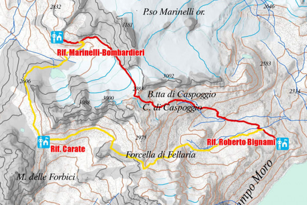 Cartina sesta tappa Alta via della Valmalenco